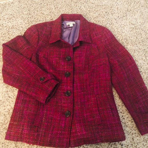 Coldwater Creek Jackets & Blazers - Coldwater Creek Pink Tweed Blazer, 10